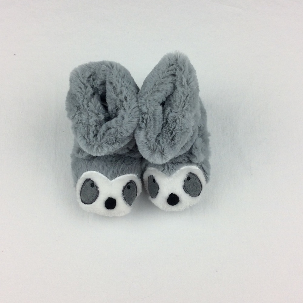Gray Raccoon Little Tall Boot Slipers